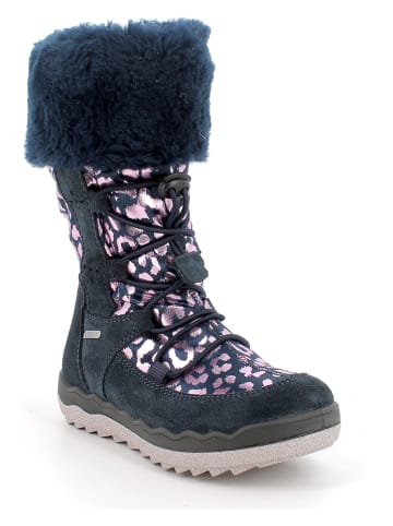 Primigi Leren winterlaarzen donkerblauw/lichtroze