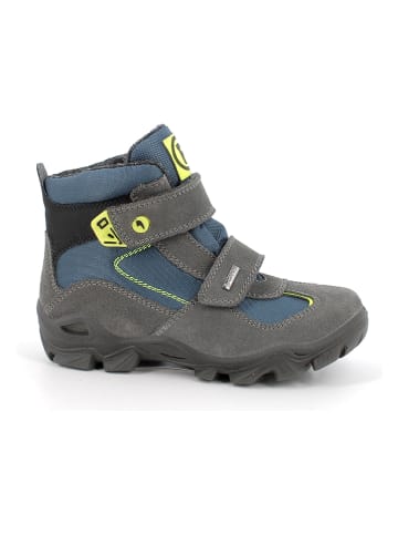 Primigi Leder-Boots in Anthrazit/ Blau