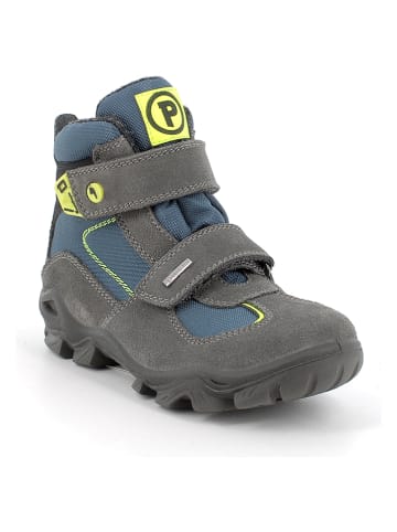 Primigi Leder-Boots in Anthrazit/ Blau