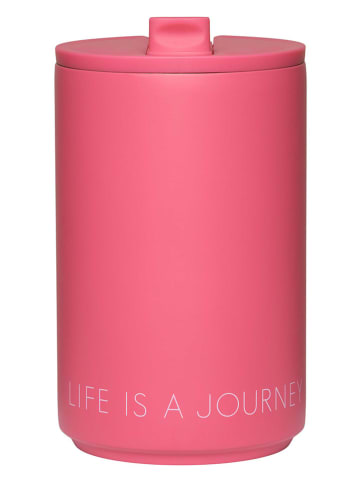 Design Letters Kubek termiczny "Life is a journey" w kolorze różowym - 350 ml