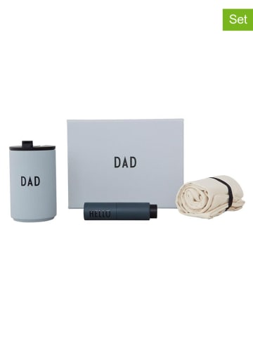 Design Letters 3-częściowy zestaw prezentowy "Dad" w kolorze błękitnym