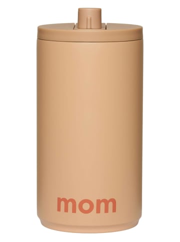 Design Letters Kubek termiczny "Mom" w kolorze beżowym - 350 ml