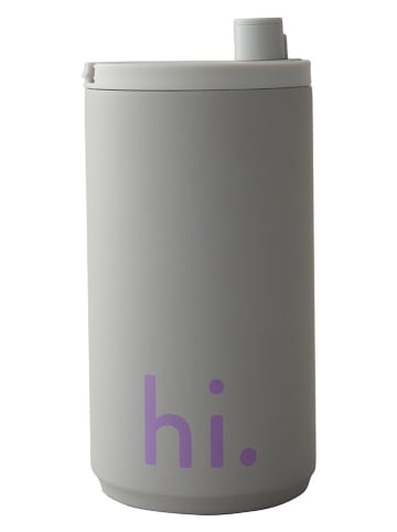 Design Letters Kubek termiczny "Hi" w kolorze jasnoszarym - 350 ml