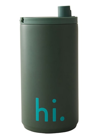 Design Letters Kubek termiczny "Hi" w kolorze zielonym - 350 ml