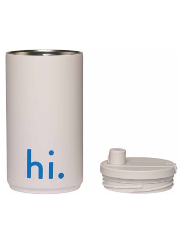 Design Letters Kubek termiczny "Hi" w kolorze kremowym - 350 ml