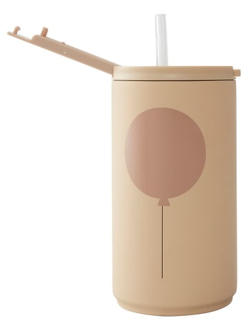 Design Letters Kubek termiczny "Ballon" w kolorze beżowym - 350 ml