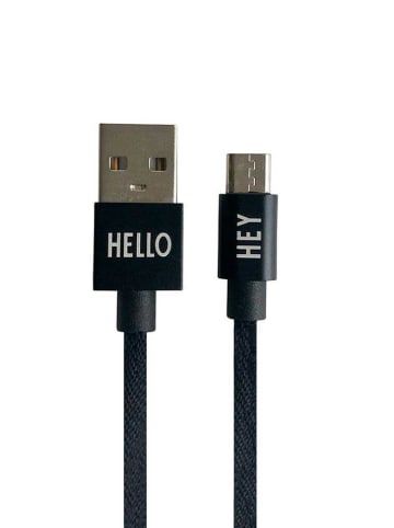 Design Letters Micro-USB-Kabel in Schwarz - 100 cm