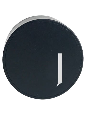 Design Letters Ladestecker "My Charger - J" in Schwarz - Ø 4,5 cm