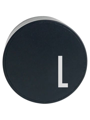 Design Letters Ladestecker "My Charger - L" in Schwarz - Ø 4,5 cm