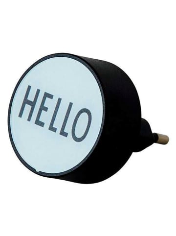 Design Letters Laadkabel "Hello" lichtblauw/zwart - Ø 4,5 cm