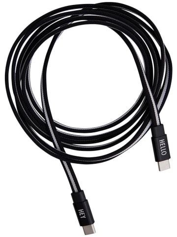 Design Letters Kabel USB-C w kolorze czarno-białym - 200 cm