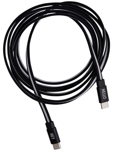 Design Letters USB-C-Kabel in Schwarz/ Weiß - 200 cm