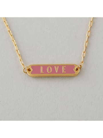 Design Letters Pozłacany naszyjnik "Love" - dł. 45 cm