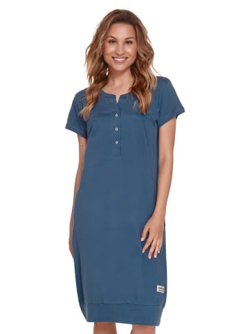 Doctor Nap Zwangerschapsnachthemd blauw