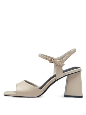 Marco Tozzi Leren haksandalen crème