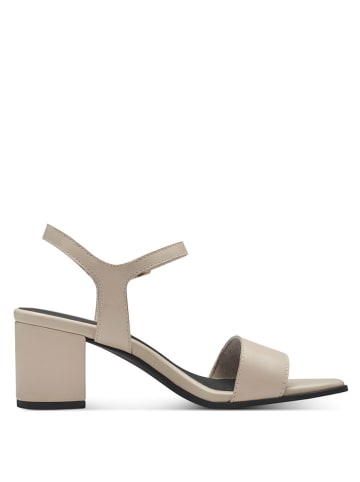 Marco Tozzi Leder-Sandaletten in Creme