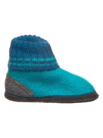 kitz pichler Wollfilz-Hüttenschuhe "Kauns" in Blau