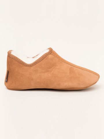 Leren pantoffels "Aladin" lichtbruin