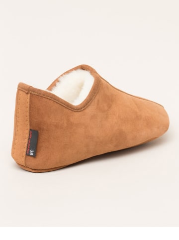 kitz-pichler Leder-Hüttenschuhe "Aladin" in Hellbraun