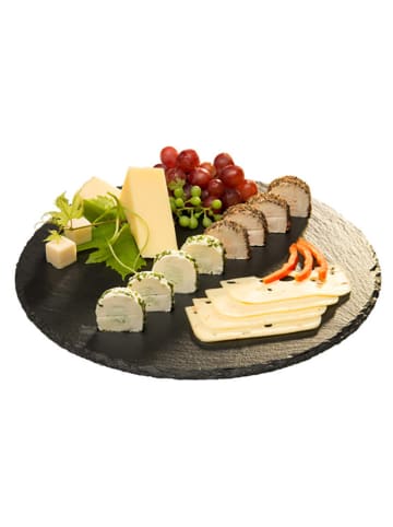 APS Servierplatte in Schwarz - (H)2,5 x Ø 32 cm