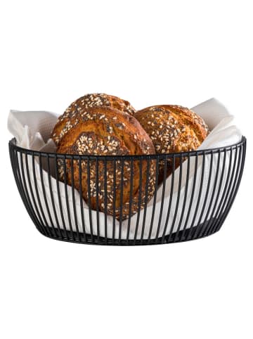 APS Korb "Svart" in Schwarz - (B)20 x (H)15 x (T)8 cm