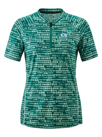 Gonso Koszulka kolarska "Boazzo" w kolorze zielonym