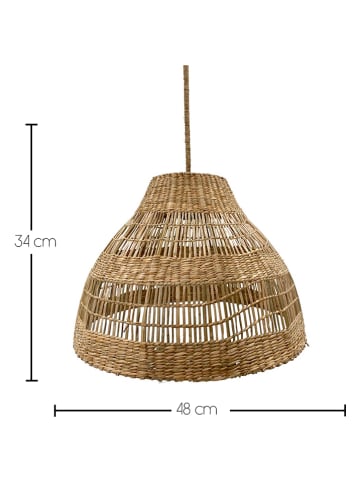 lumisky Lampa wisząca LED "Merida" w kolorze beżowym - wys. 34 x Ø 48 cm