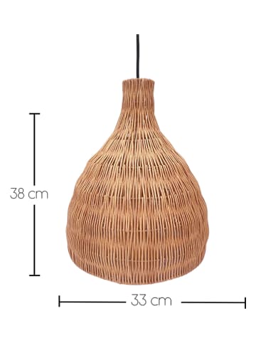 lumisky Lampa wisząca LED "Bella" w kolorze jasnobrązowym - wys. 41 x Ø 35 cm