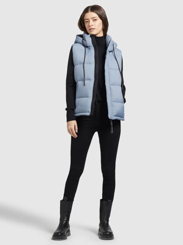 Khujo Doorgestikte bodywarmer "Eden Matt" lichtblauw