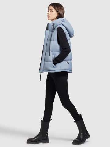 Khujo Doorgestikte bodywarmer "Eden Matt" lichtblauw