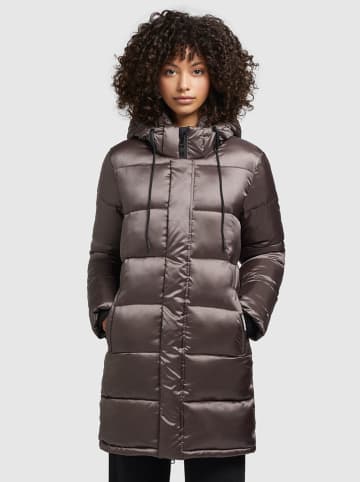Khujo Winterjas "Word Satin" zilverkleurig