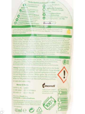 Frosch 6er-Set: Flüssigwaschmittel "Sneaker Bio", je 480 ml