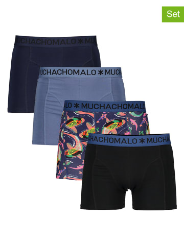 Muchachomalo 4er-Set: Boxershorts in Schwarz/ Dunkelblau