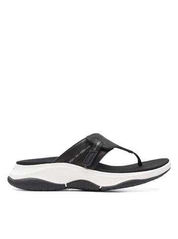 Clarks Leren teenslippers "Wave 2.0" zwart