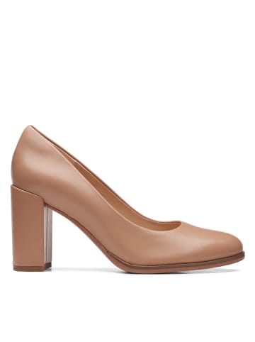 Clarks Leder-Pumps "Freva" in Hellbraun