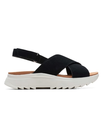 Clarks Leder-Sandalen "DashLite Wish" in Schwarz