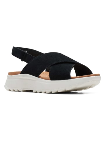 Clarks Leder-Sandalen "DashLite Wish" in Schwarz