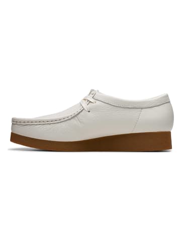 Clarks Skórzane mokasyny "Wallabee EVO" w kolorze kremowym