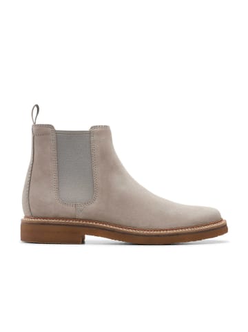 Clarks Leder-Chelsea-Boots "Clarkdale Easy" in Grau