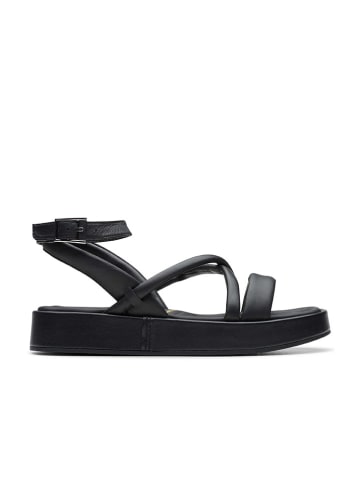 Clarks Leder-Sandalen "Alda Cross" in Schwarz