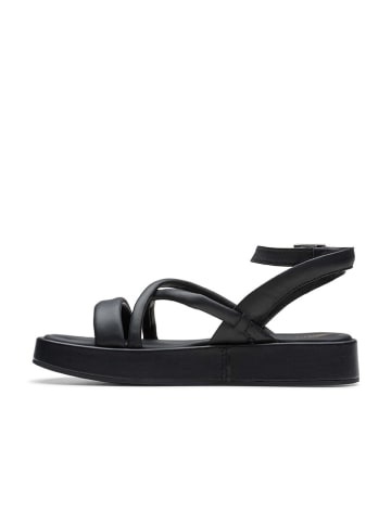 Clarks Leder-Sandalen "Alda Cross" in Schwarz