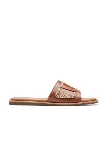 Clarks Leren slippers "Maritime Mule" lichtbruin