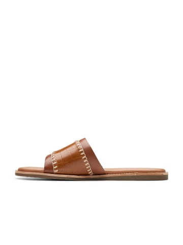 Clarks Leder-Pantoletten "Maritime Mule" in Hellbraun