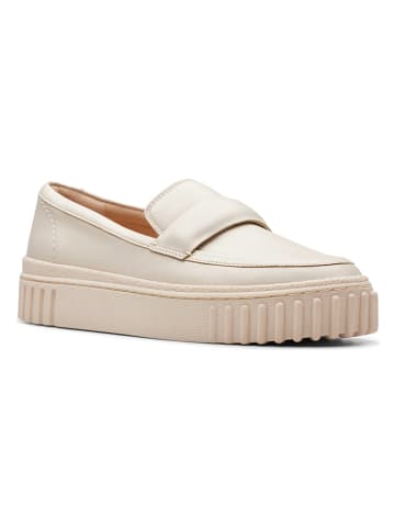 Clarks Skórzane slippersy "Mayhill Cove" w kolorze beżowym