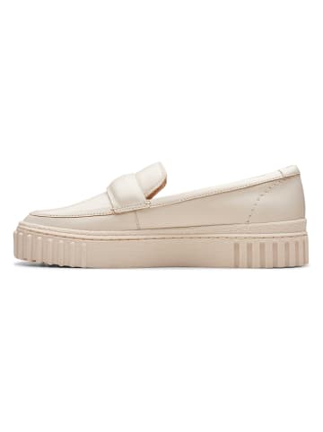 Clarks Skórzane slippersy "Mayhill Cove" w kolorze beżowym