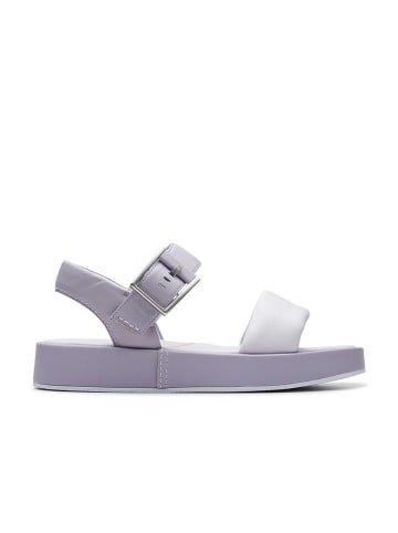 Clarks Leder-Sneakers "Alda Strap" in Lila