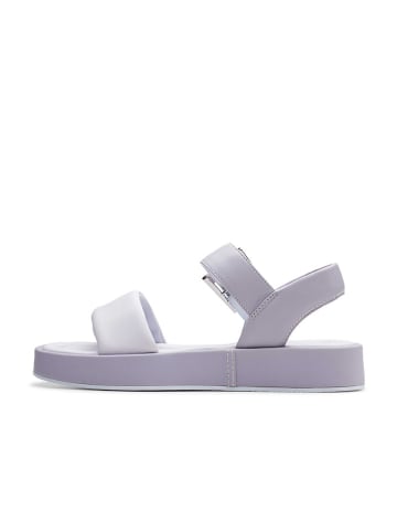 Clarks Skórzane sandały "Alda Strap" w kolorze fioletowym