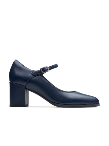 Clarks Leder-Spangenpumps "Freva" in Dunkelblau