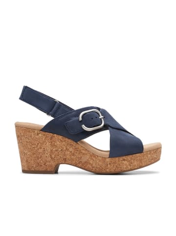 Clarks Leder-Sandaletten "Giselle Dove" in Dunkelblau