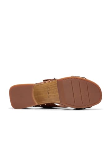 Clarks Leren slippers "Sivanne Walk" lichtbruin